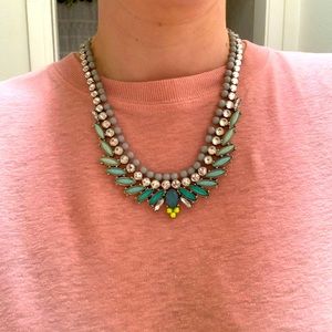 LOFT shades of aqua statement necklace